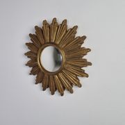 Miroir en terre cuite du milieu du siècle années 1960 42cm