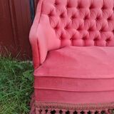Two-seat pink toad sofa