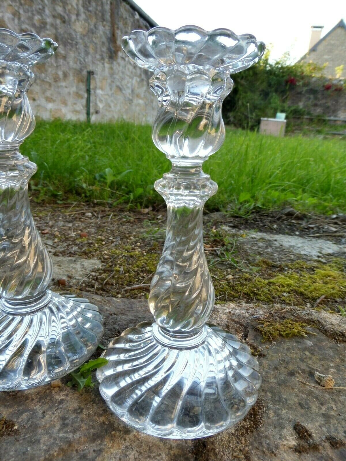 Torches / candle holders crystal of baccarat