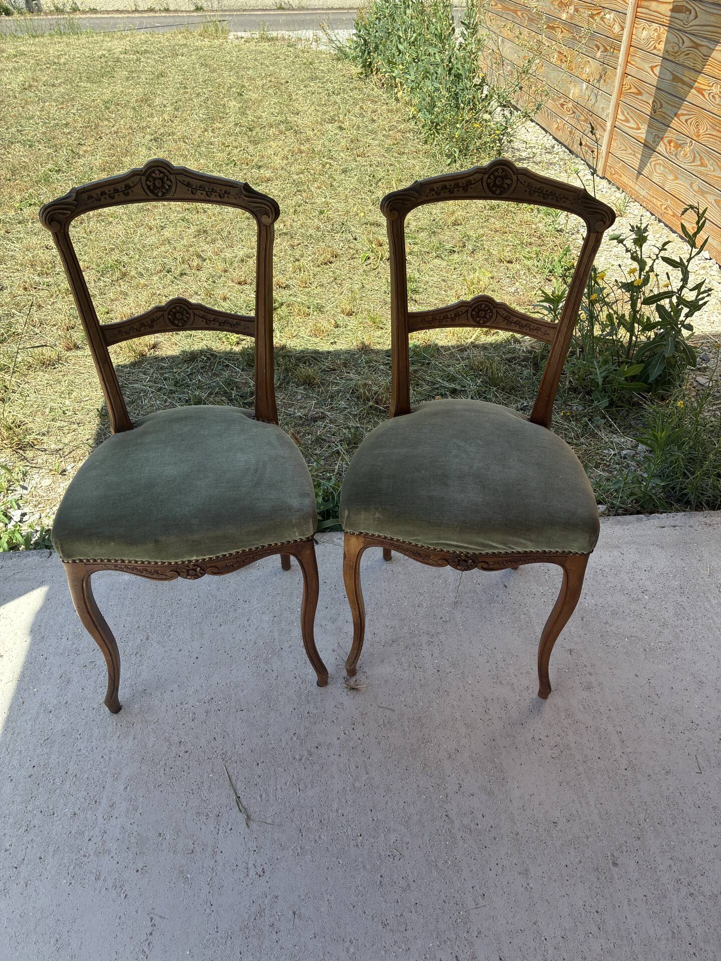 Pair of Louis XV style chairs