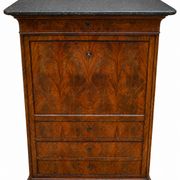 Flamed Mahogany Secretary - Louis-Philippe Period, 19th Century