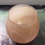 Old vase crystallry art st val glass rose decoration vintage