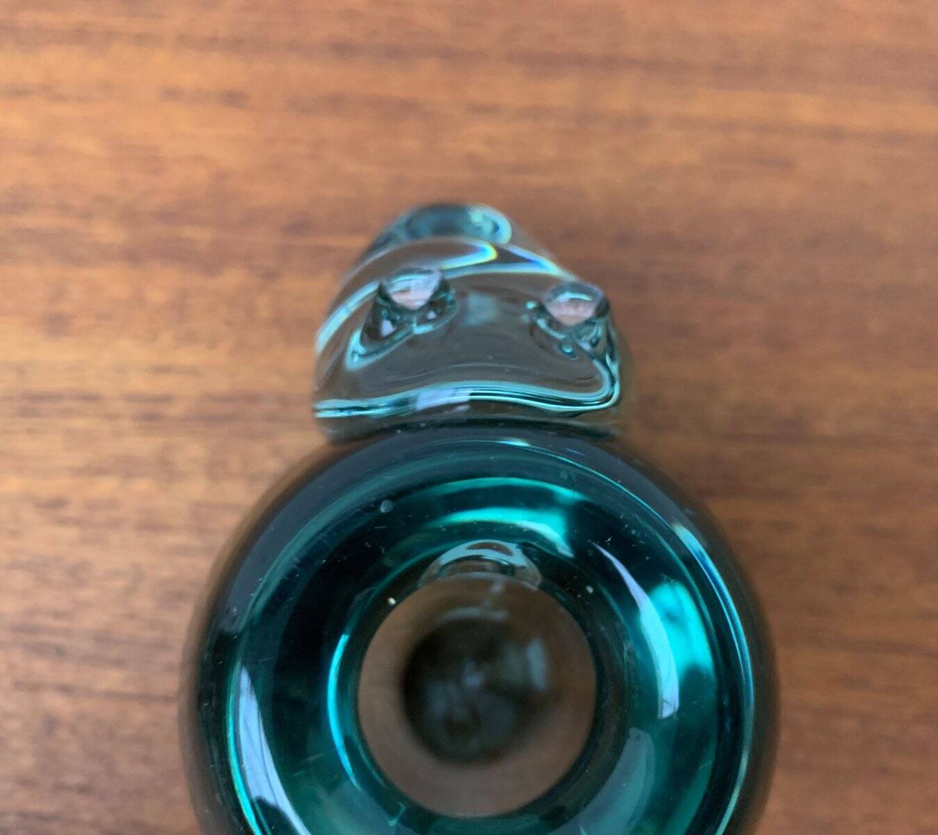 Vintage handmade African glass animal candle holders from Ngwenya Glass, set of 2.