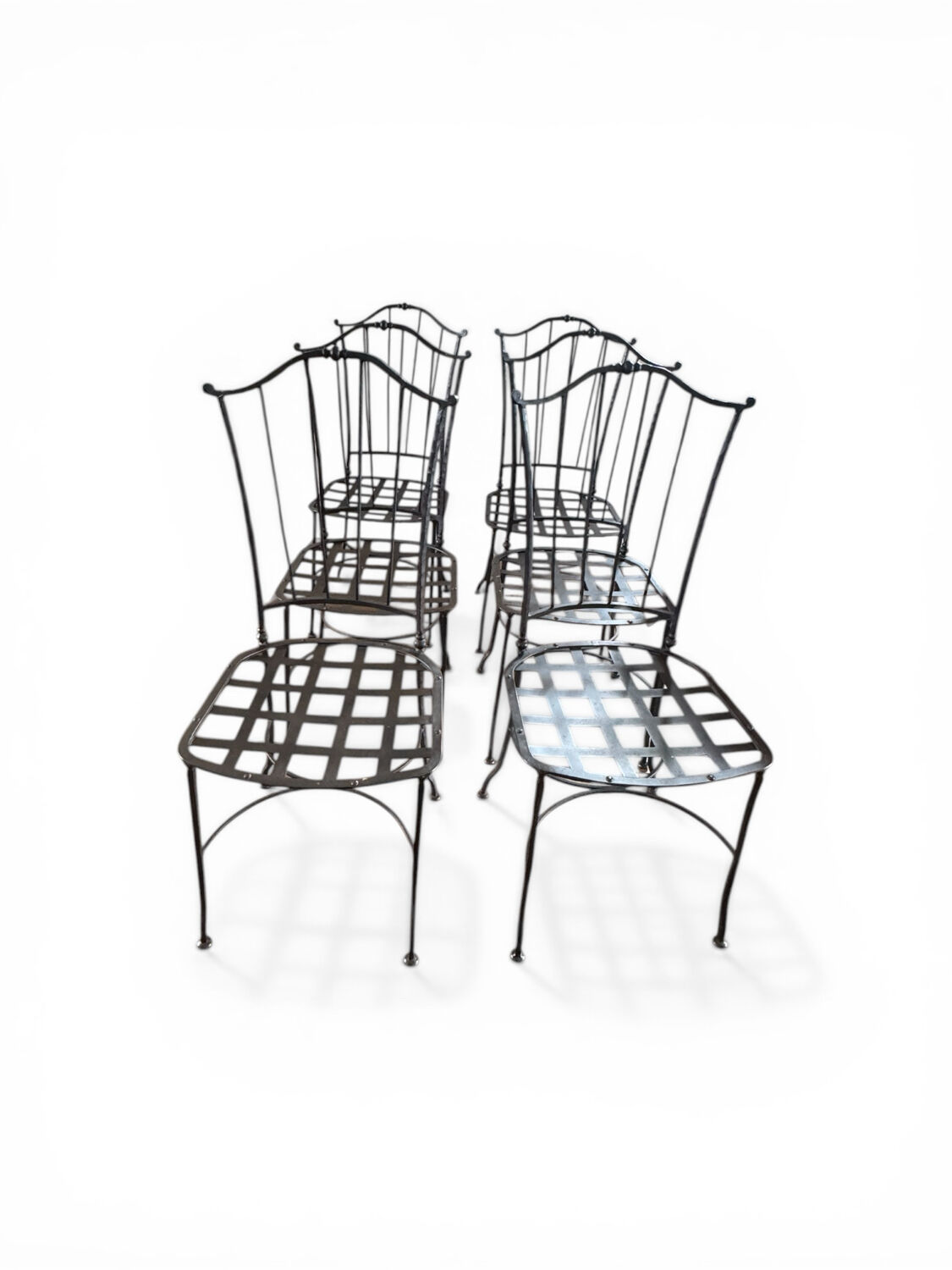 6 handcrafted wrought iron Provençal chairs