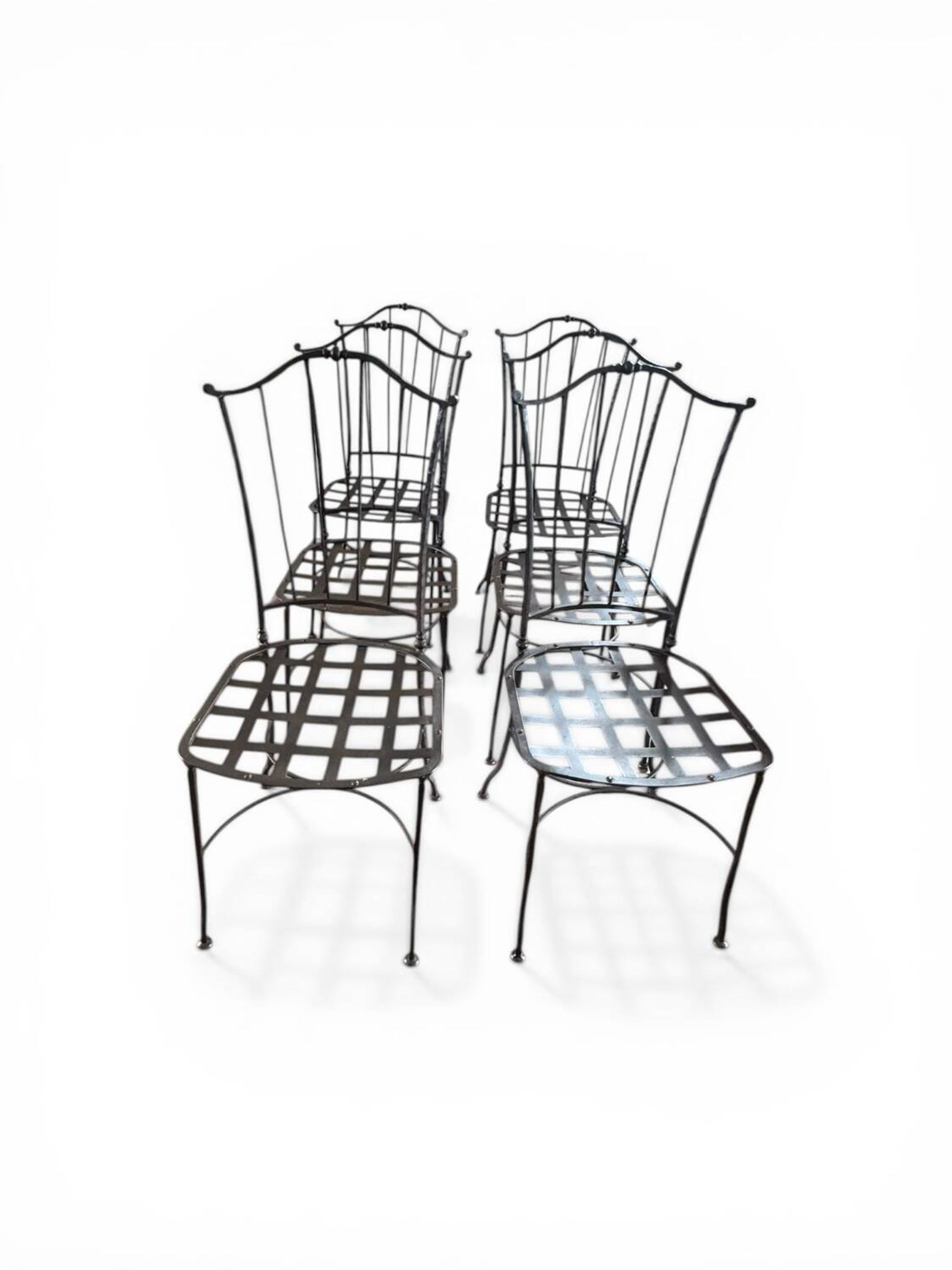 6 handcrafted wrought iron Provençal chairs