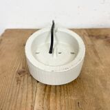 Vintage White Porcelain Wall Light, 1970s