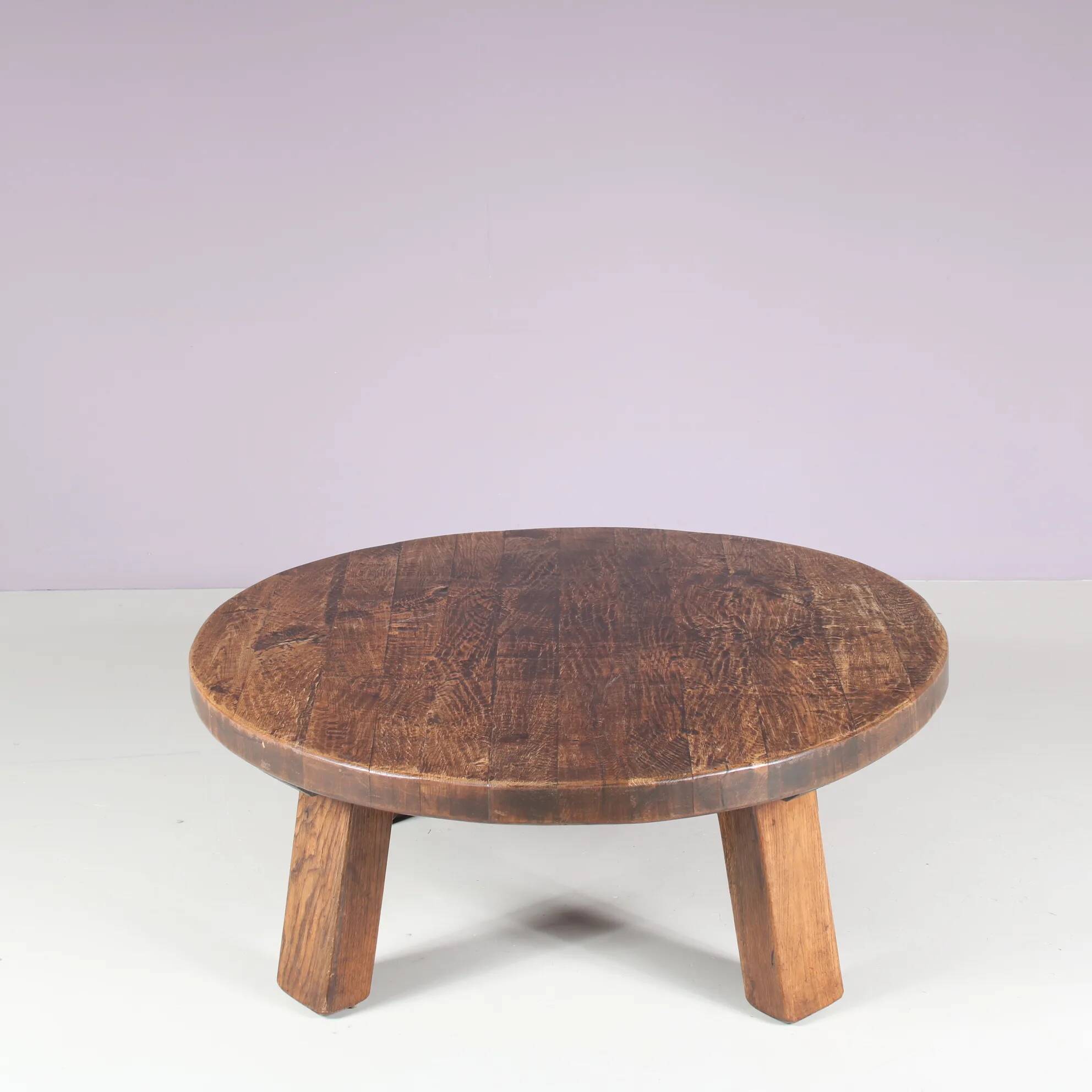 1970s Brutalist coffee table from the Netherlands