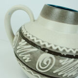 Vase Carstens keramik model 698-23 abstract decor in white and shades of brown