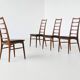 Niels Koefoed 'Lis' dining chairs in rosewood Koefoeds Denmark 1960