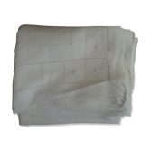 Nappe en lin brodée plumetis