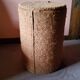 Basket in jute sea rush and wood from the 70s