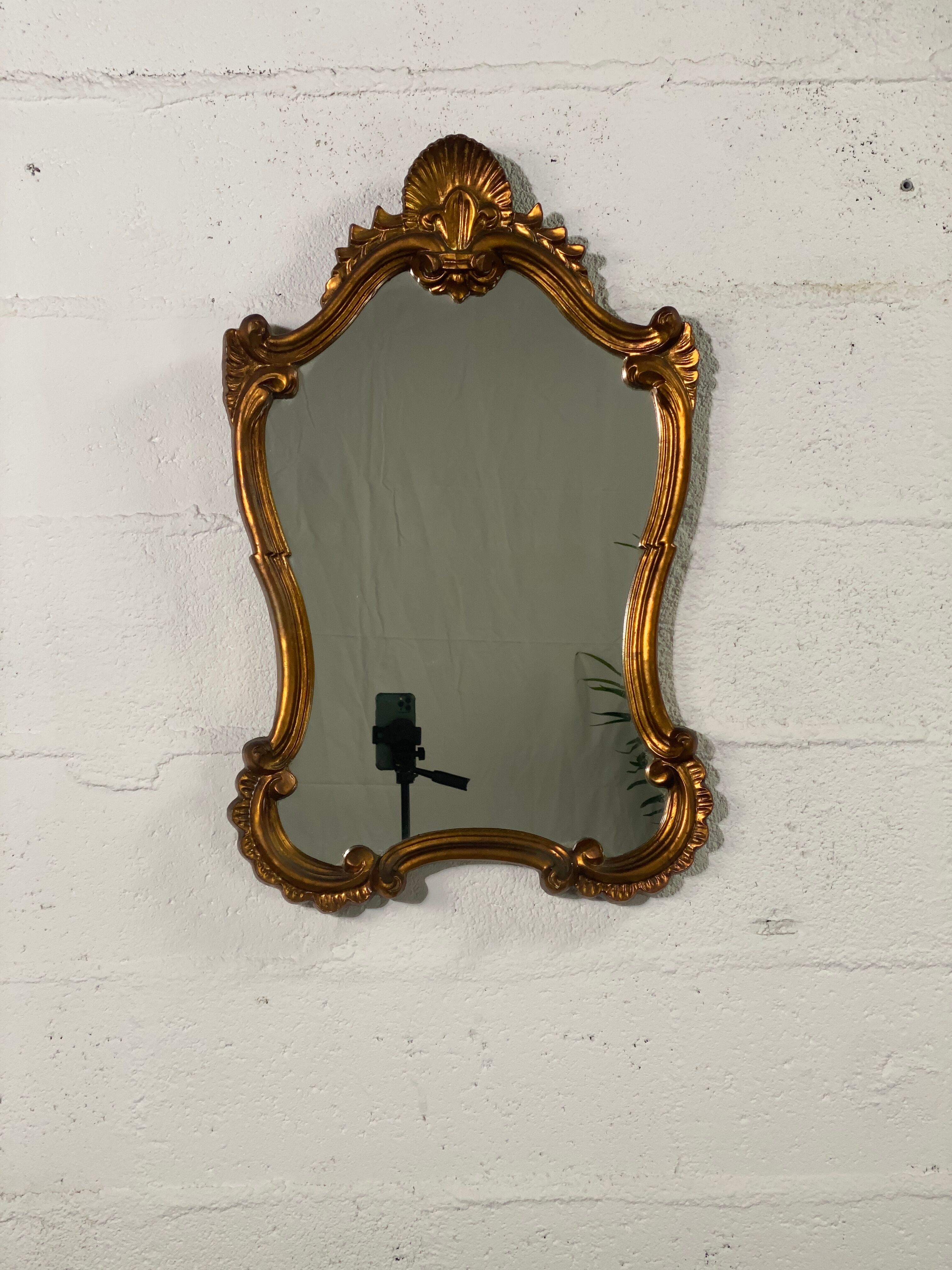 Golden mirror shell Louis XV