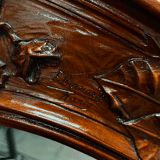 1900 three-leaf mahogany screen by Felix Bernard