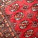 Vintage Uzbek Bukhara handmade rug 3' x 4' (94cm x 122cm) 1970s, 1C756
