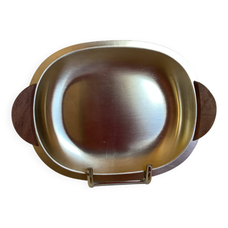 Scandinavian style metal and wood pocket emptier