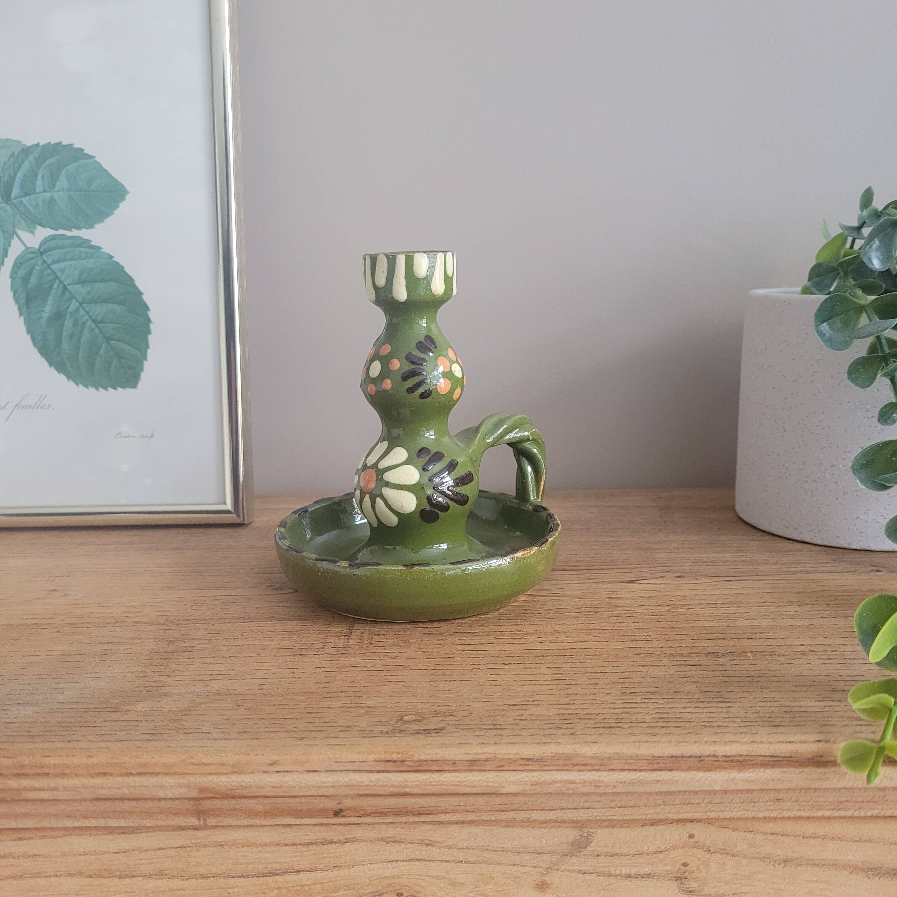 La Redoute x Selency ceramic candle holder 03 green