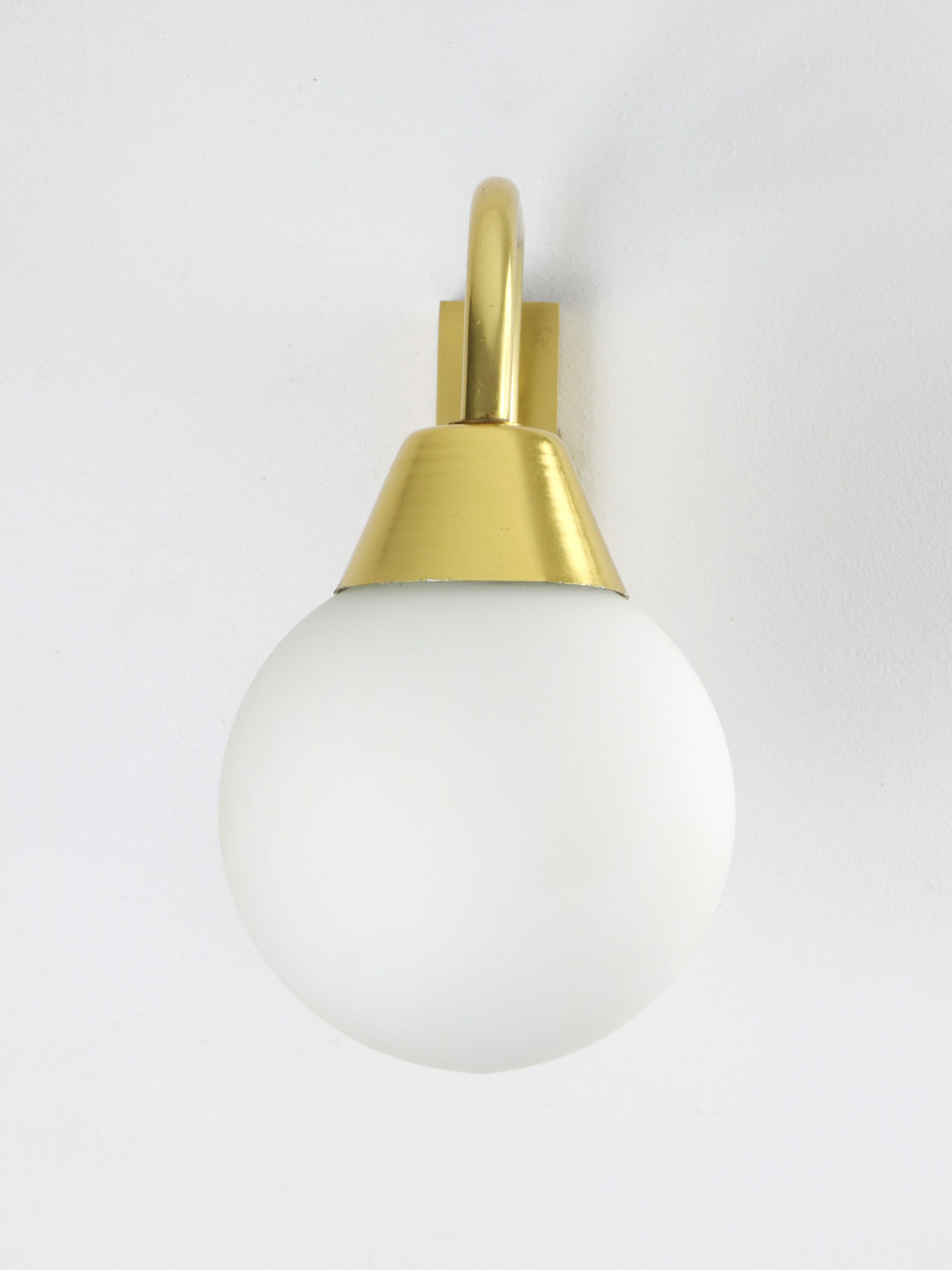 Mid century Italian Golden & Opaline Wall Lamp