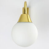 Mid century Italian Golden & Opaline Wall Lamp