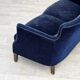 1960s, Danish 2-seater sofa. dark blue furniture velour.