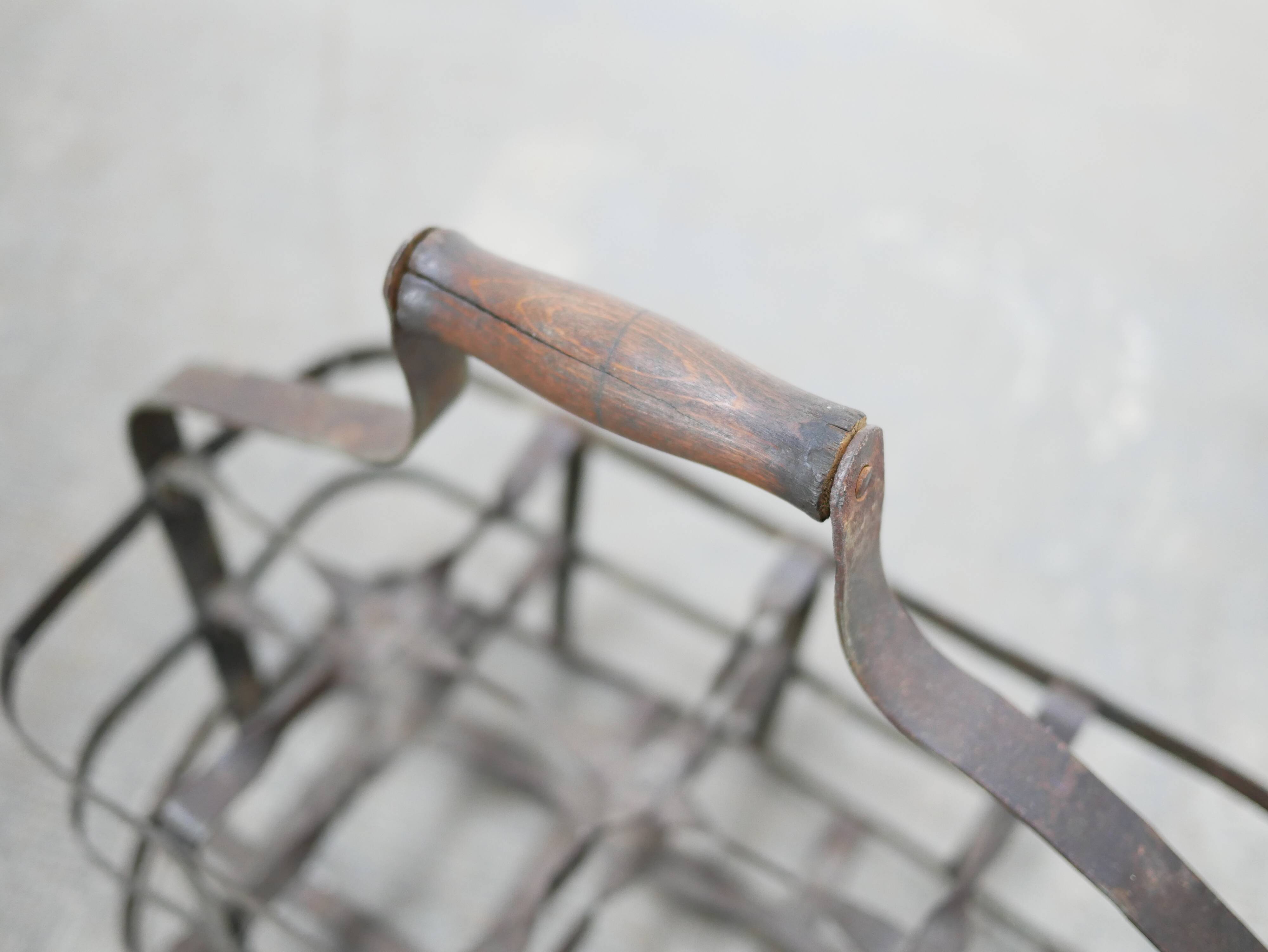 Vintage metal bottle rack