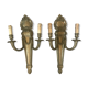 Pair of bronze castle appliques 55cm