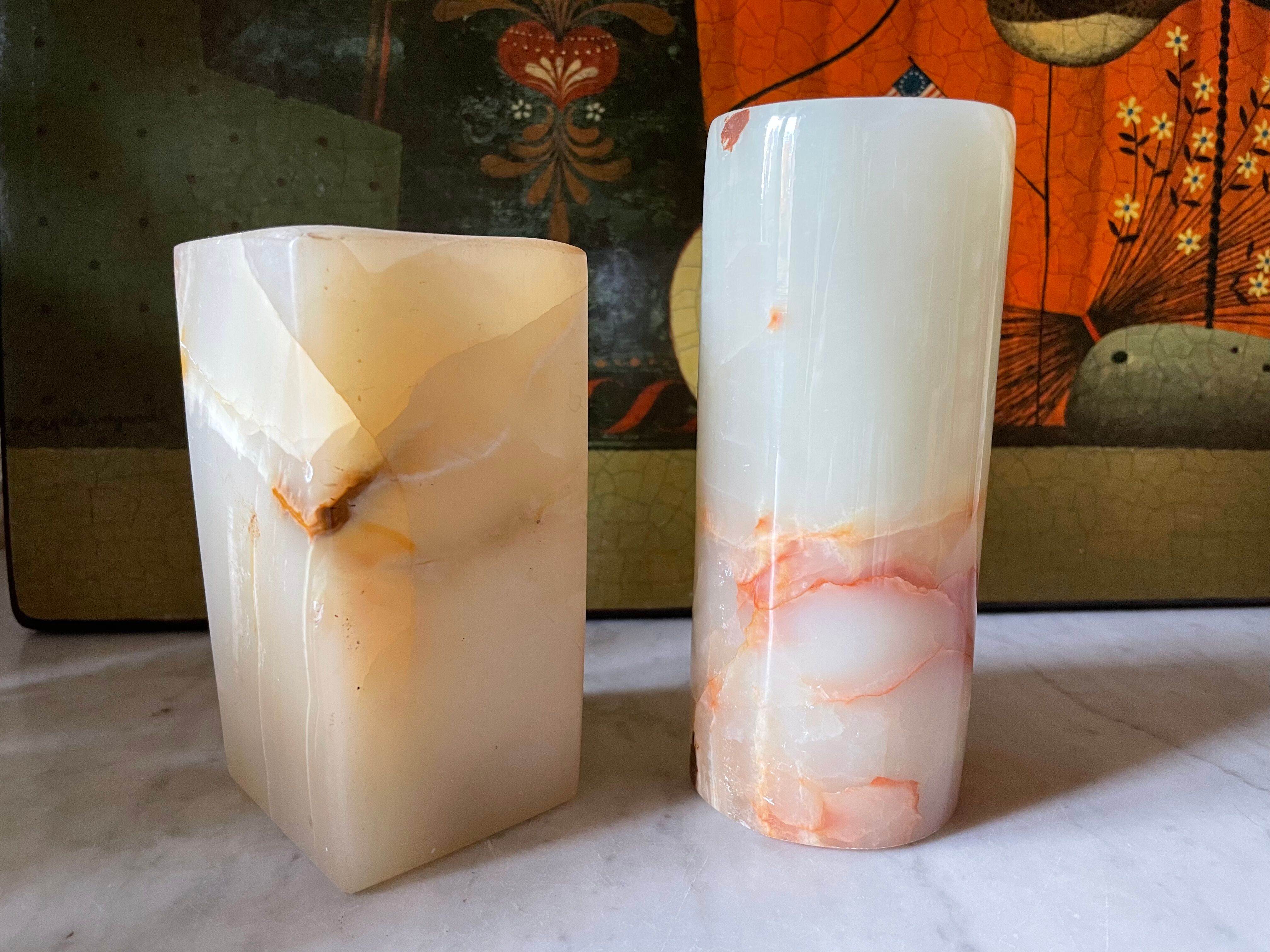 Alabaster roller vase