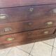 Old and authentic workshop counter with 3 large oak drawers.