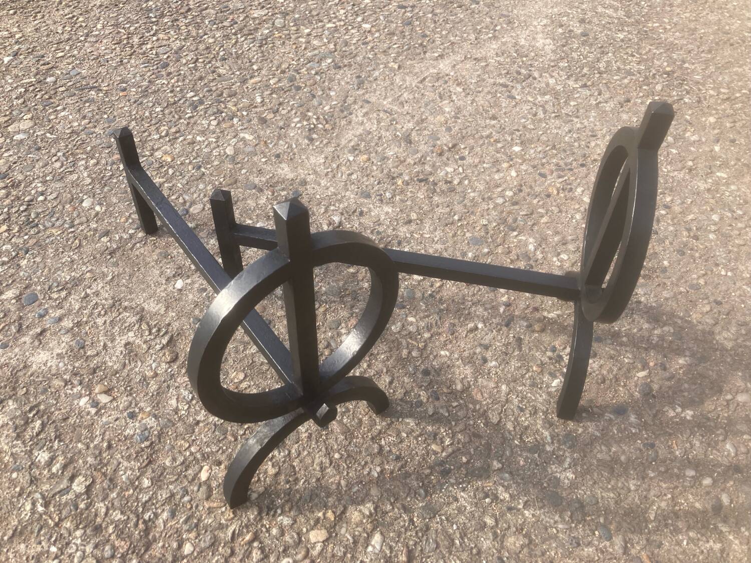 Pair of modernist andirons