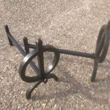 Pair of modernist andirons