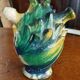 Antique glazed terracotta jug from Seminara Calabria, signed Ditto