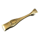 Sugar or ice cube tongs, gold star stamp with lion paw finish