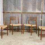2x Niels O. Møller dining chair in teak Model 75, 1960s Denmark