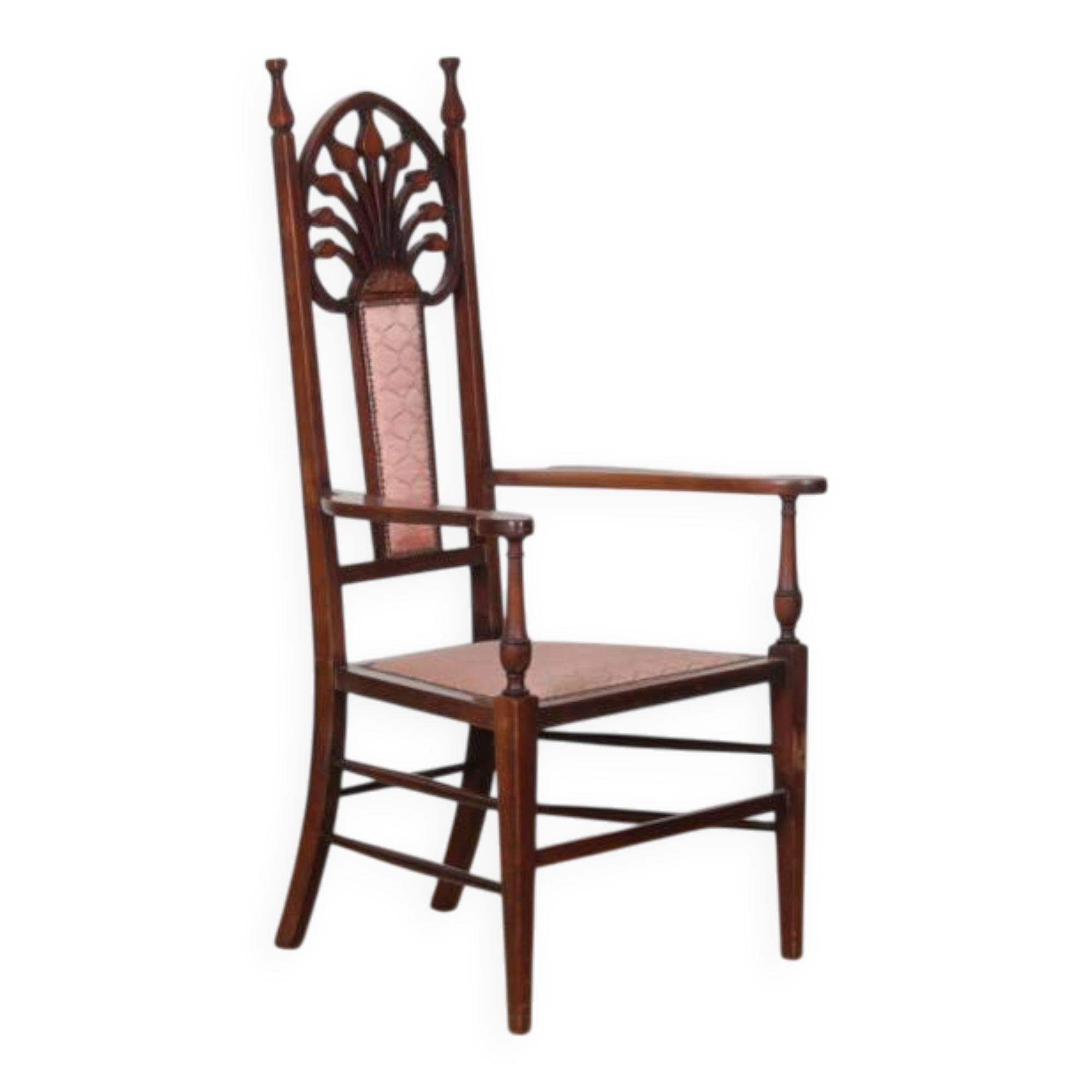 English armchair attributed to J.S. Henry, late 19th century.