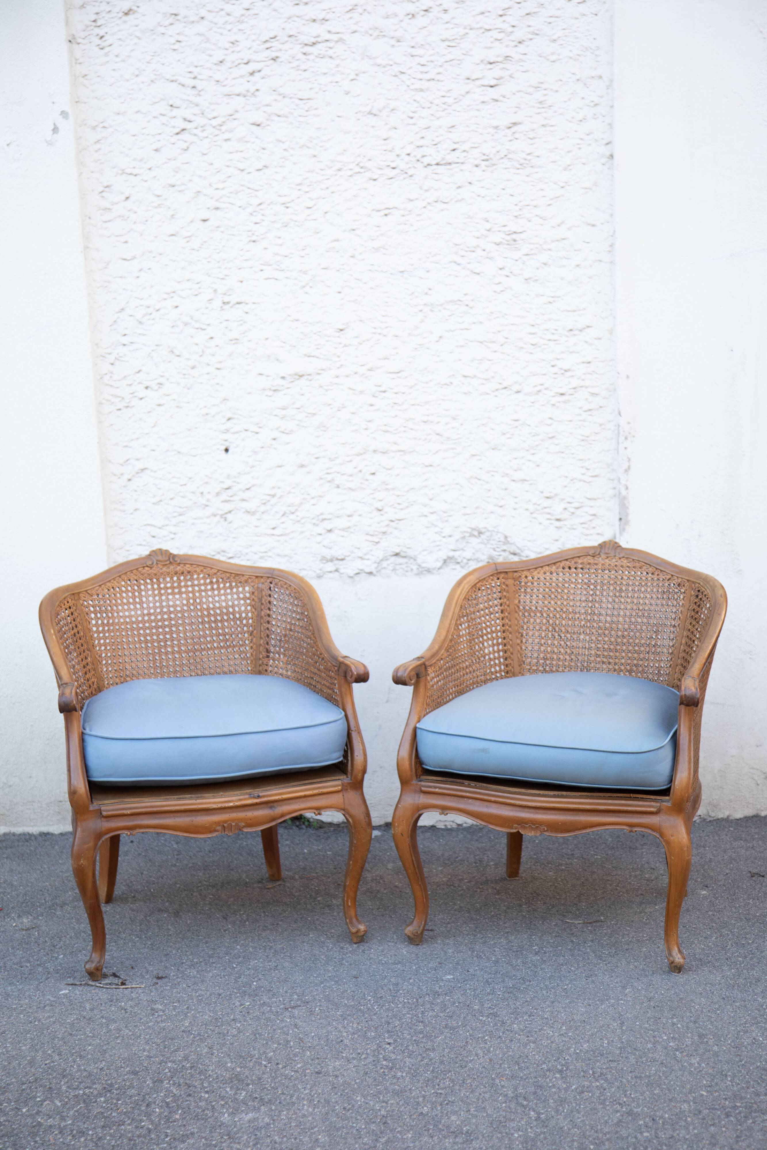 Pair of cannés convertible armchairs