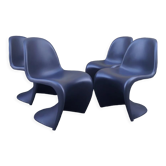 Set of 4 Verner Panton chairs by Vitra