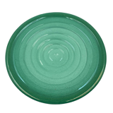 Midcentury green ceramic plate, Giuseppe Mazzotti, Albisola, Italy 1960s