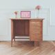 Bureau scandinave vintage rénové, années 50-60