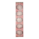 Tapis de couloir turc vintage rouge pâle