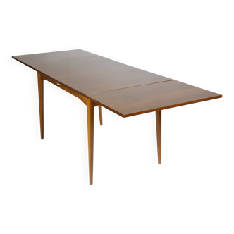 Table extensible scandinave en bois de cerisier, années 60
