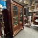 Library from the Napoléon III era. Brass inlay, mahogany, brass decoration.