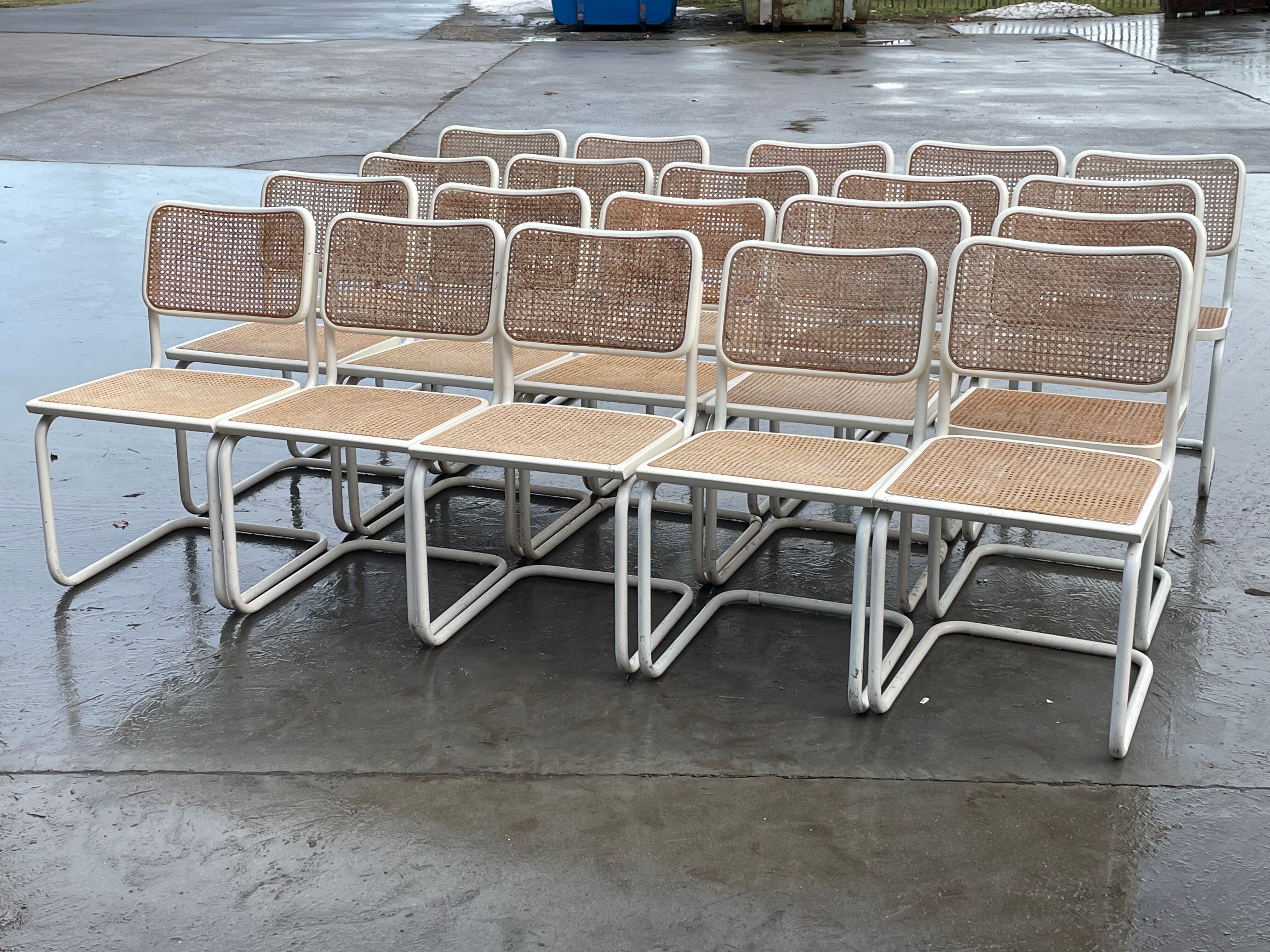 Set of 4 Cesca Model chairs by Marcel Breuer