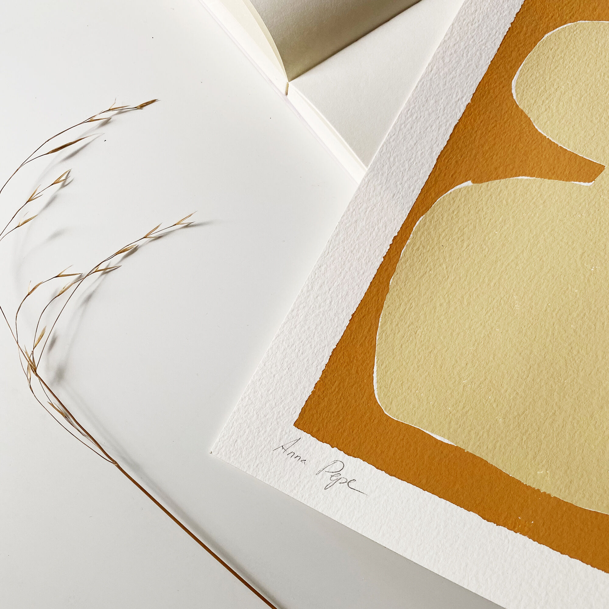 Original gouache painting "Forms"