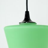 Lampe suspendue en verre vert