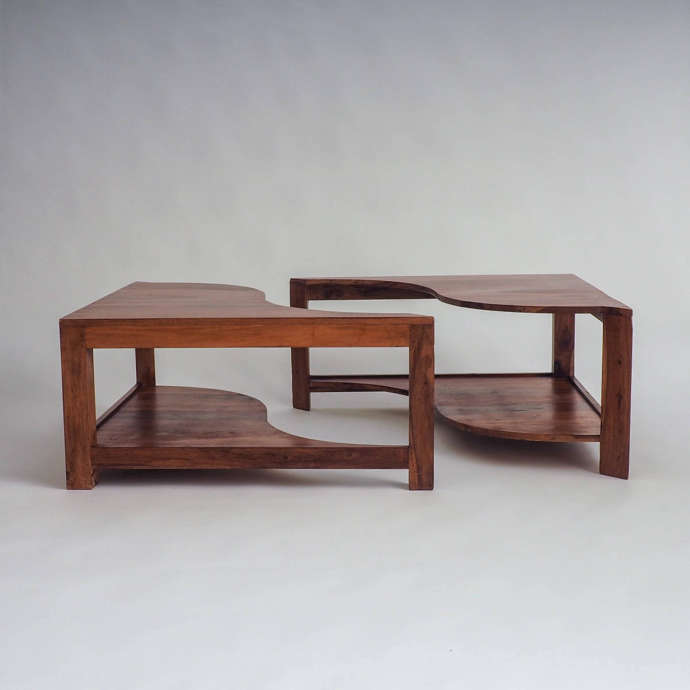 Wooden Yin Yang style coffee table