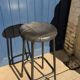 Black leather stools