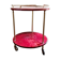 Aldo Tura bar cart, red goat leather, mid-century Italian / Hollywood Regency