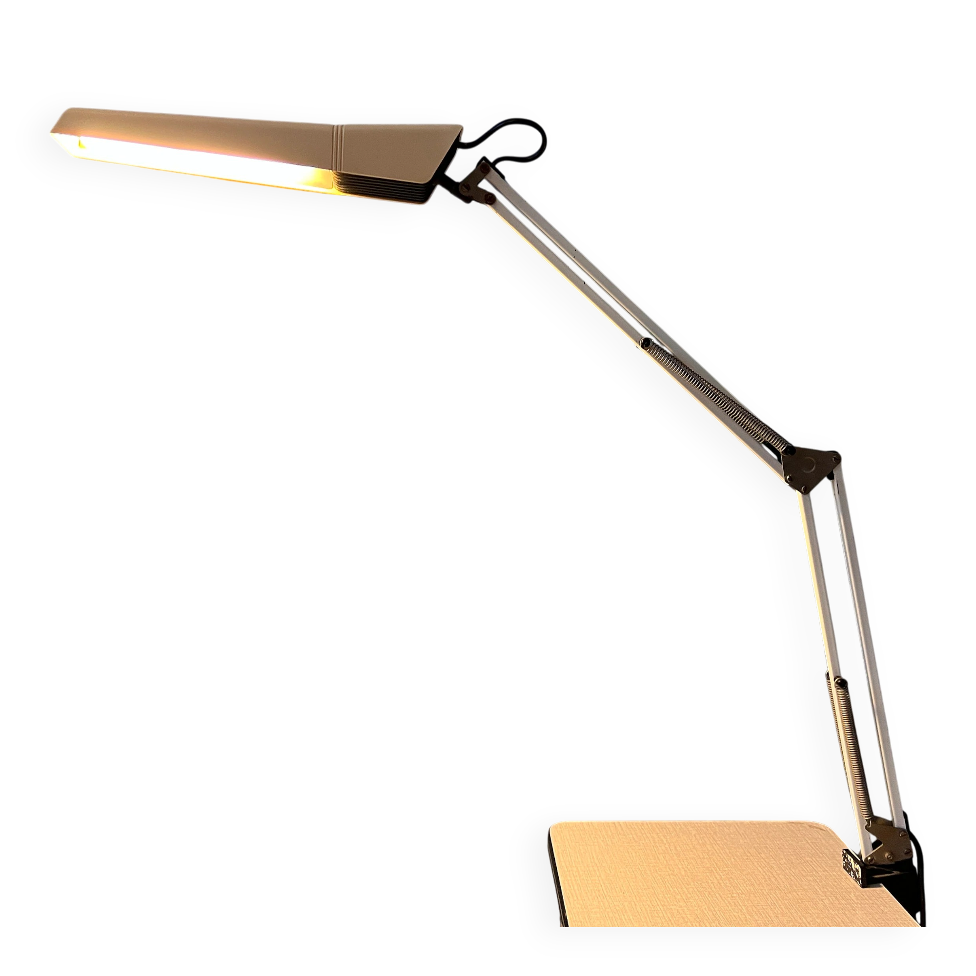 Lampe de bureau vintage avec mécanisme de pince