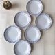 6 “checkerboard” soup plates Moulin des Loups