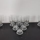 Set of 6 vintage transparent Luminarc cavalier wine glasses