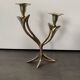 brutalist double flame chandelier